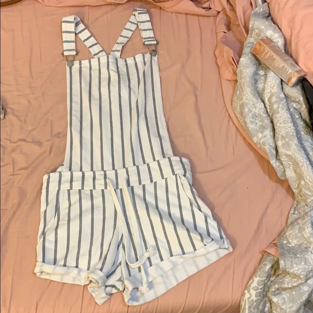 Stripe overalls